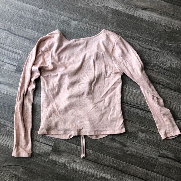 2/$30 Brushed Marled Ruched Drawstring Sweater - Picture 10 of 10